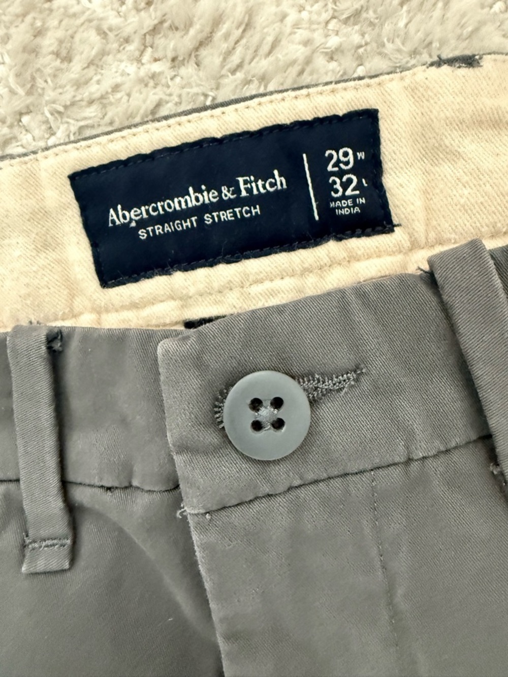 Like New Men’s Abercrombie Straight Leg Chinos - Size 29/32 Dark Blue - Picture 5 of 5